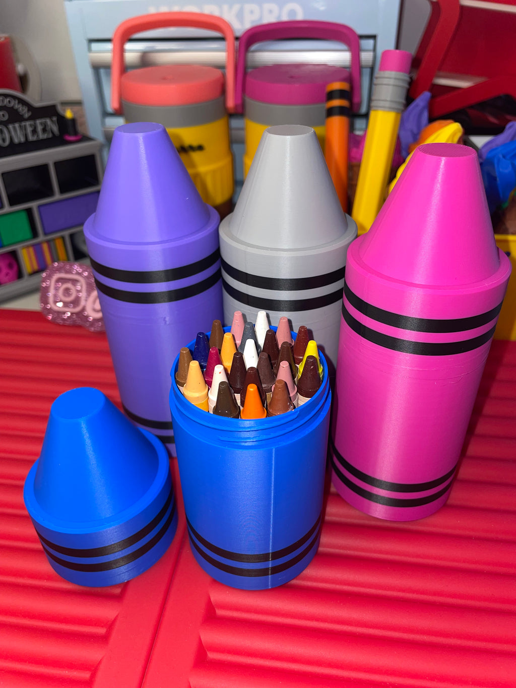 Crayon box holder