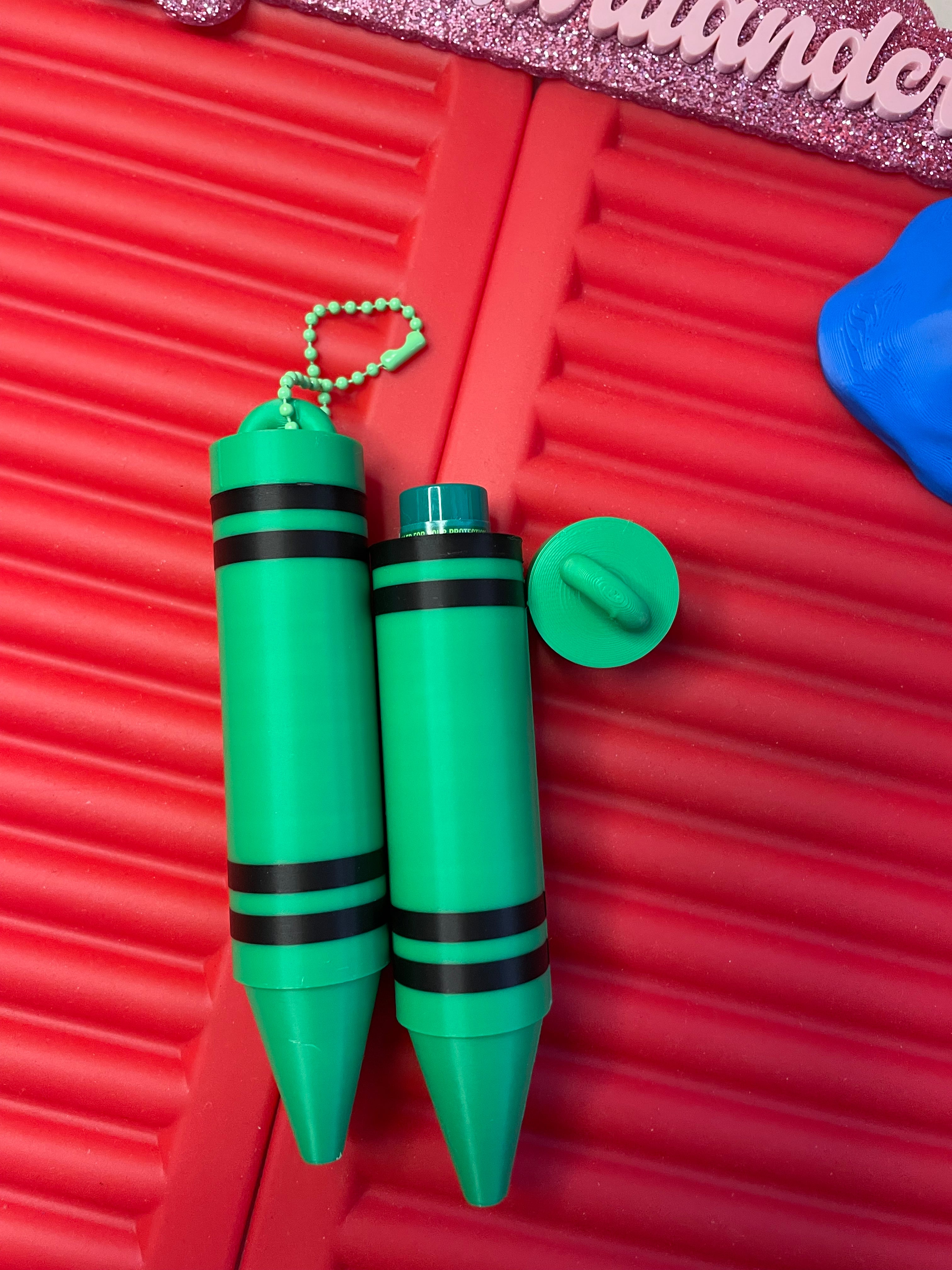 Crayon lip balm holder