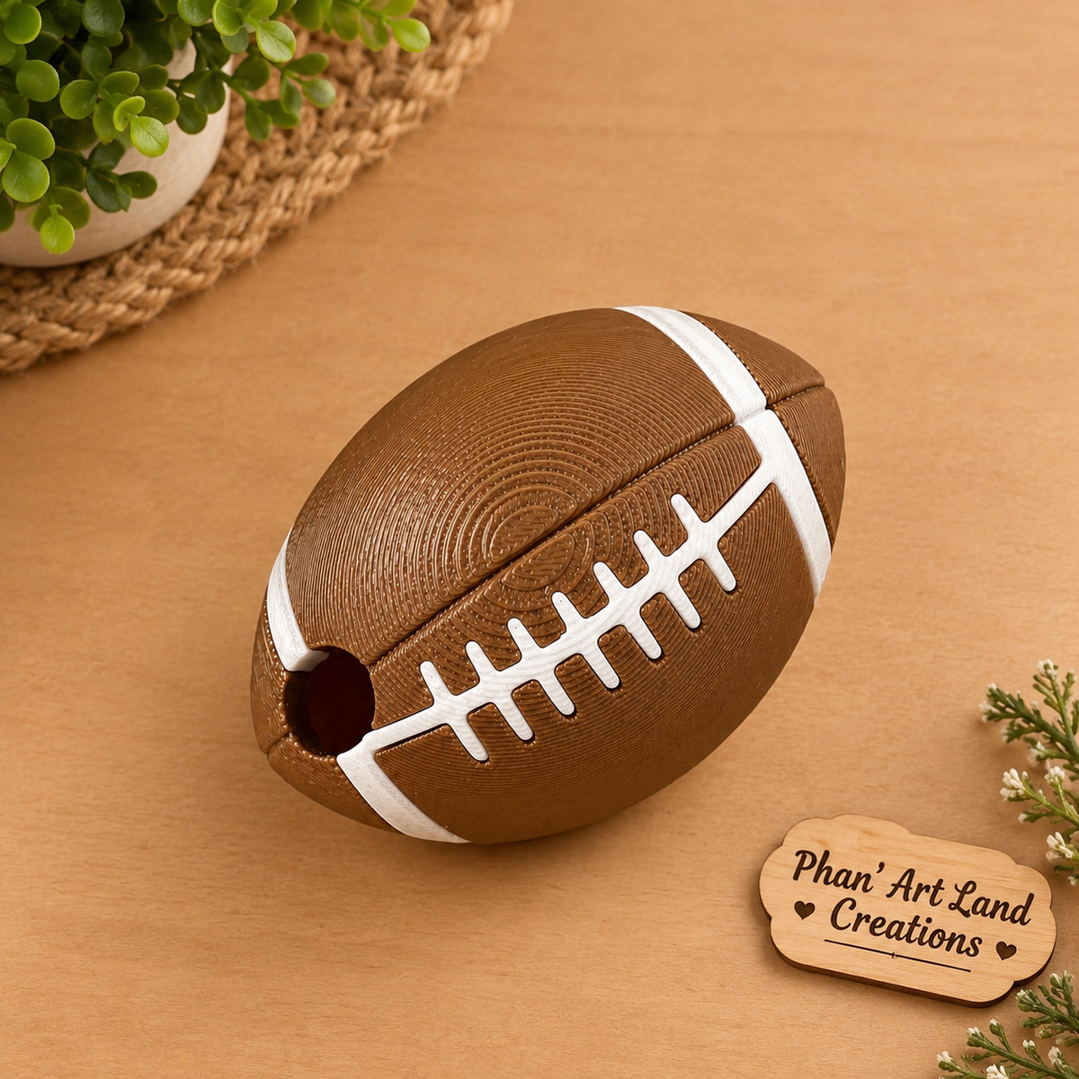 30oz football lid topper