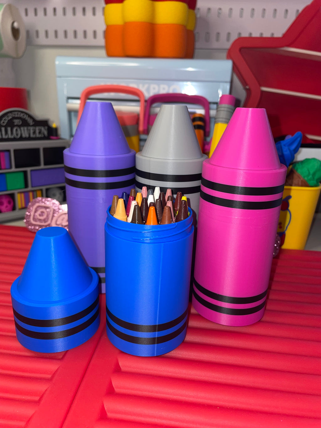Crayon box holder