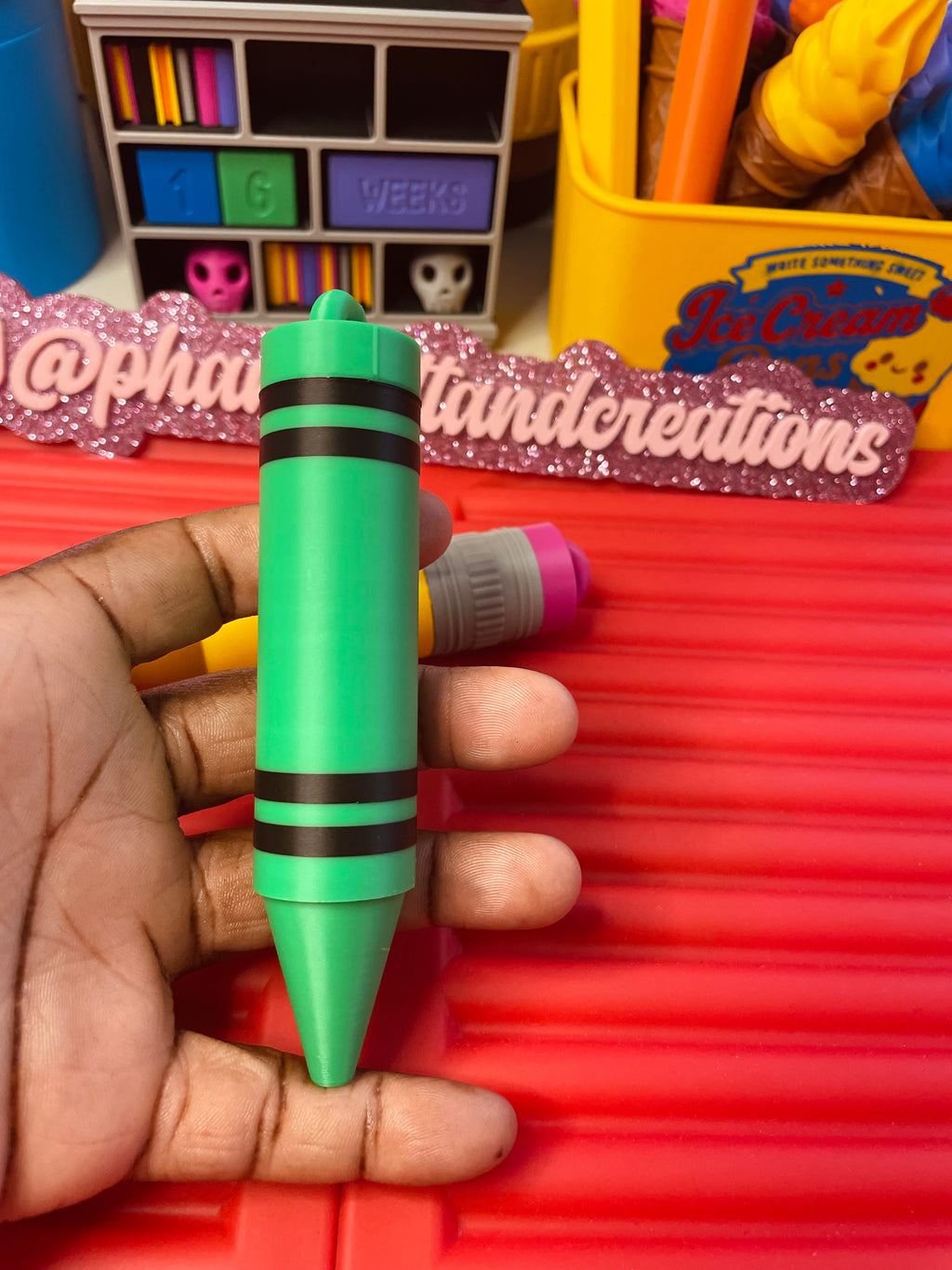 Crayon lip balm holder