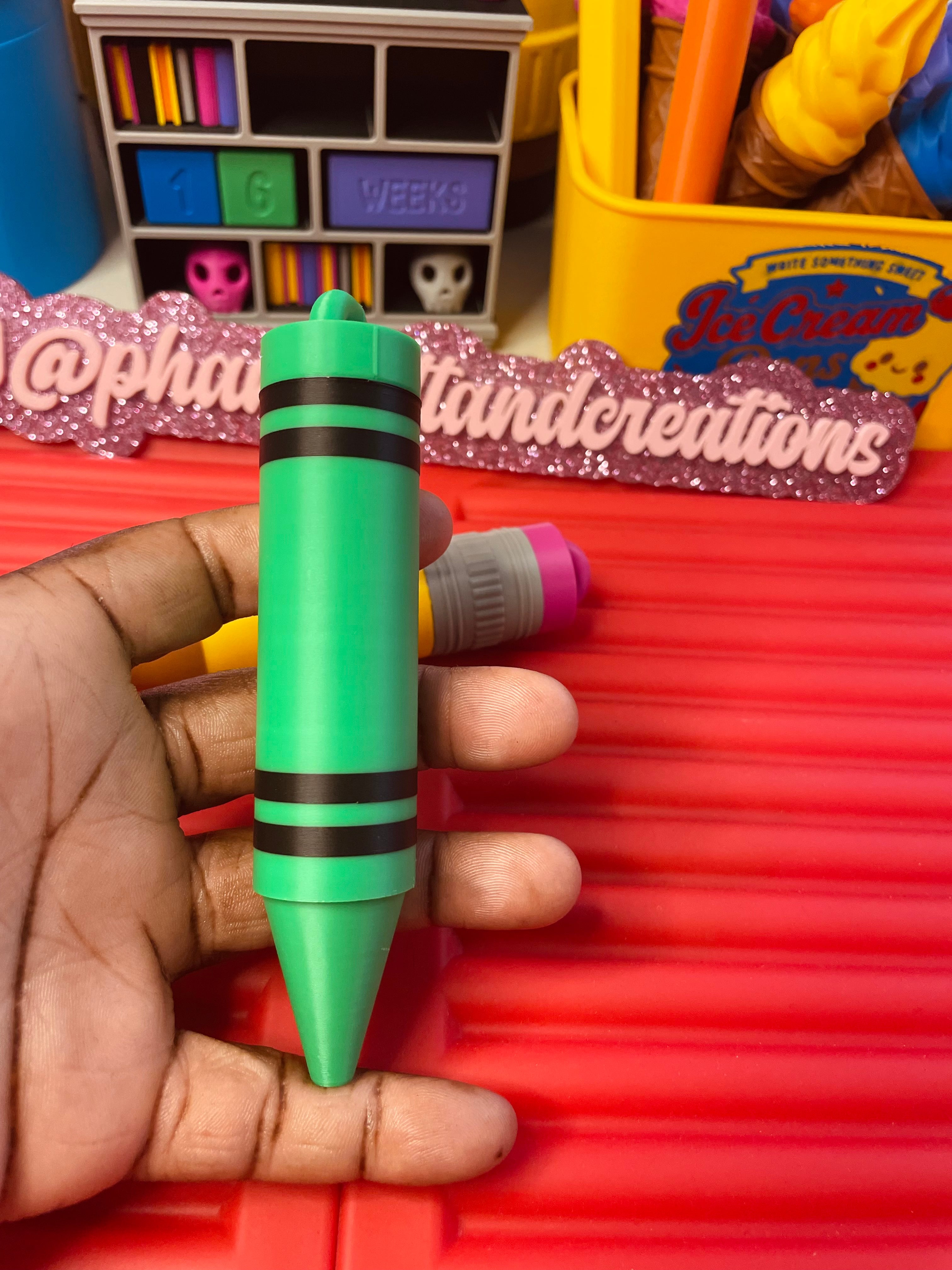 Crayon lip balm holder