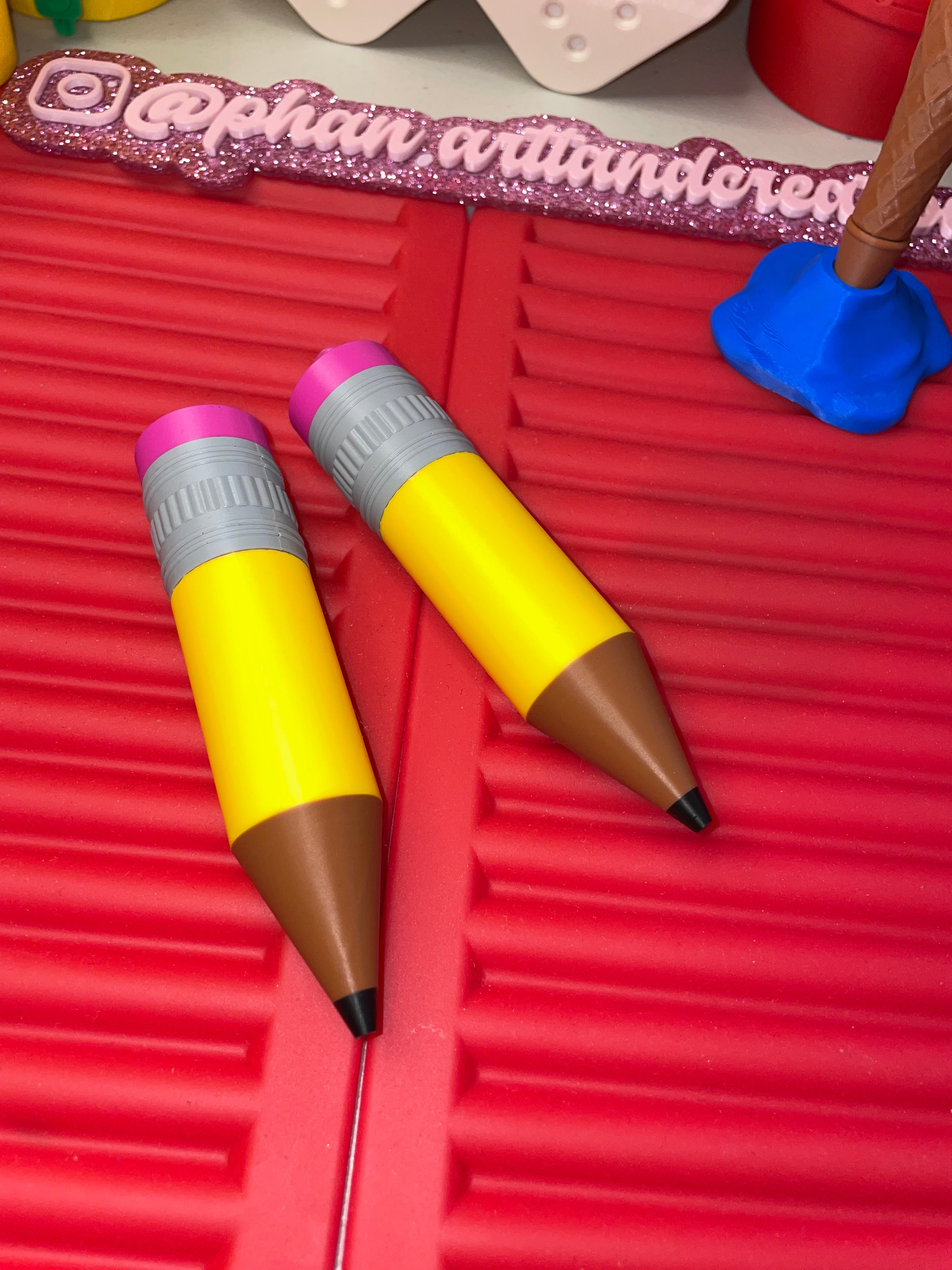 Pencil lip balm holder
