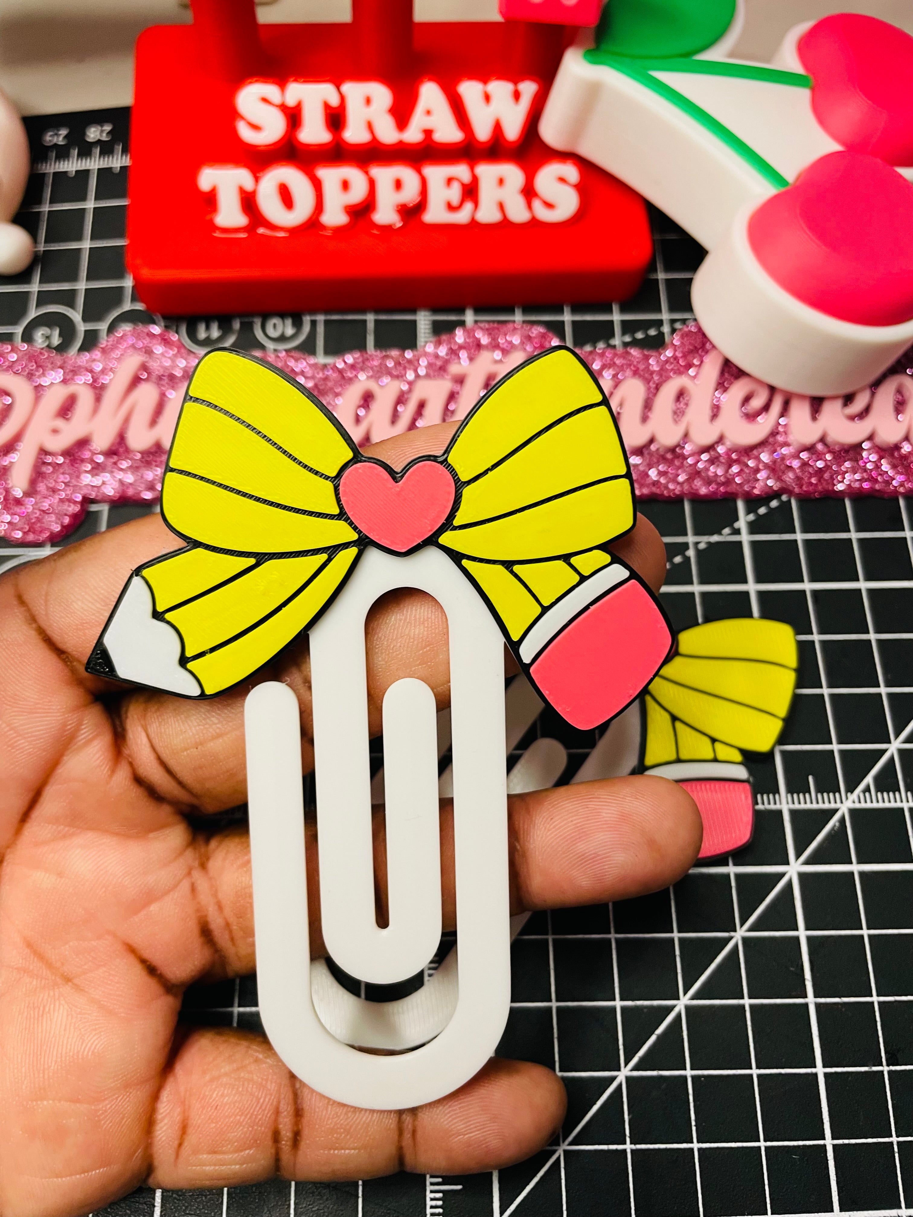 Bow pencil paperclip