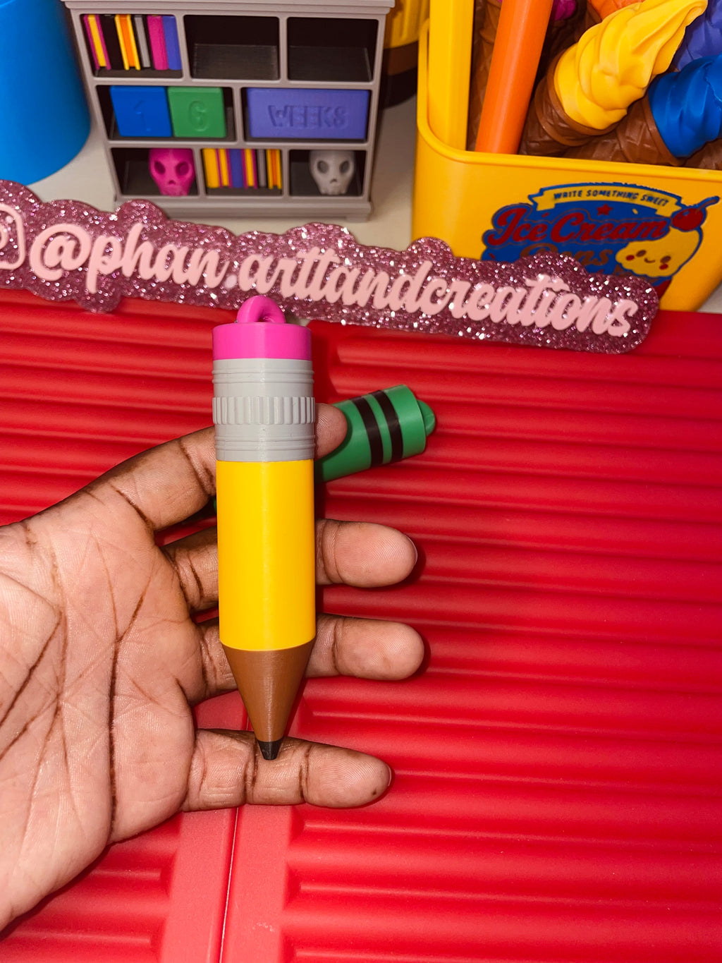 Pencil lip balm holder