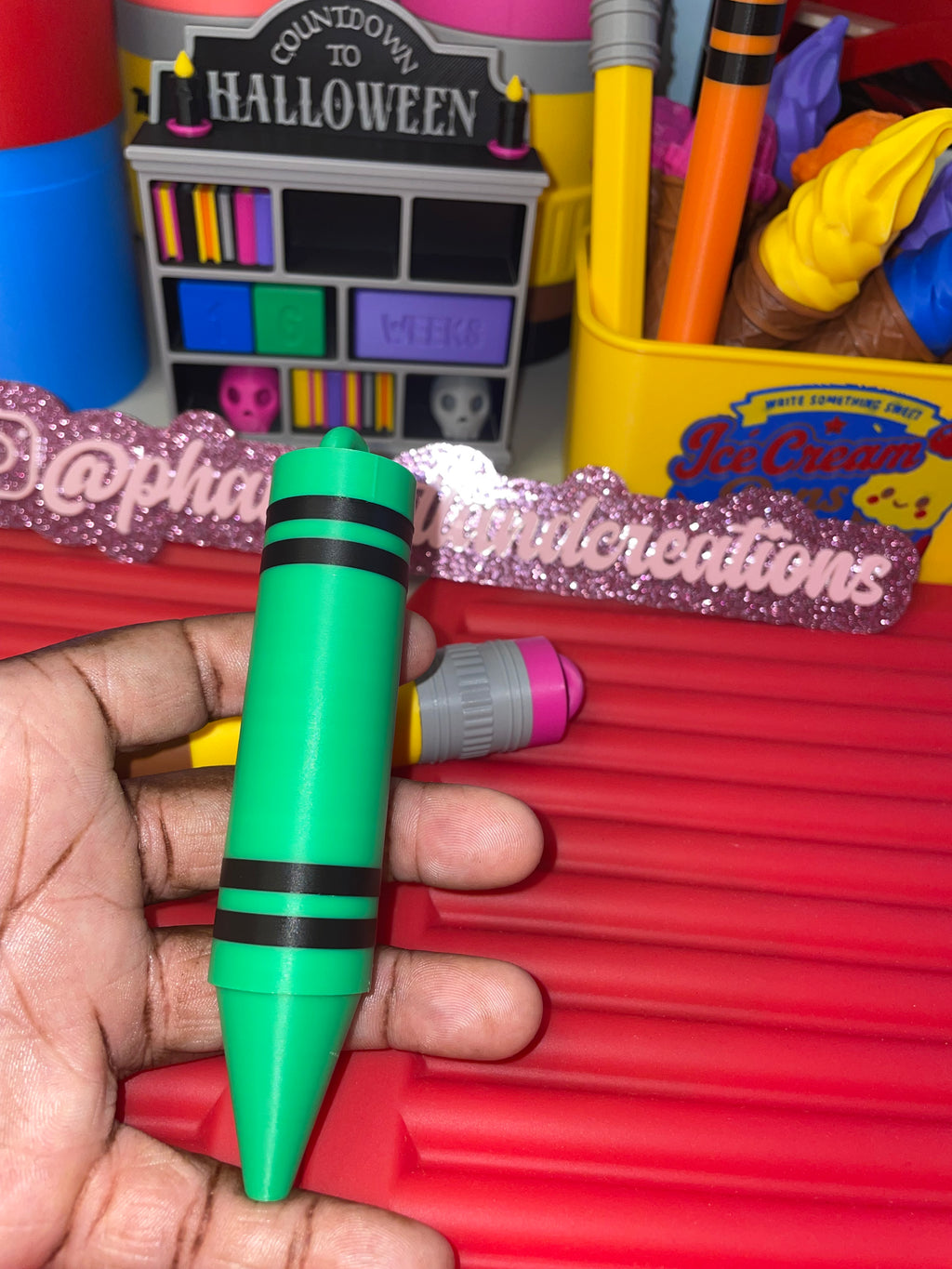 Crayon lip balm holder
