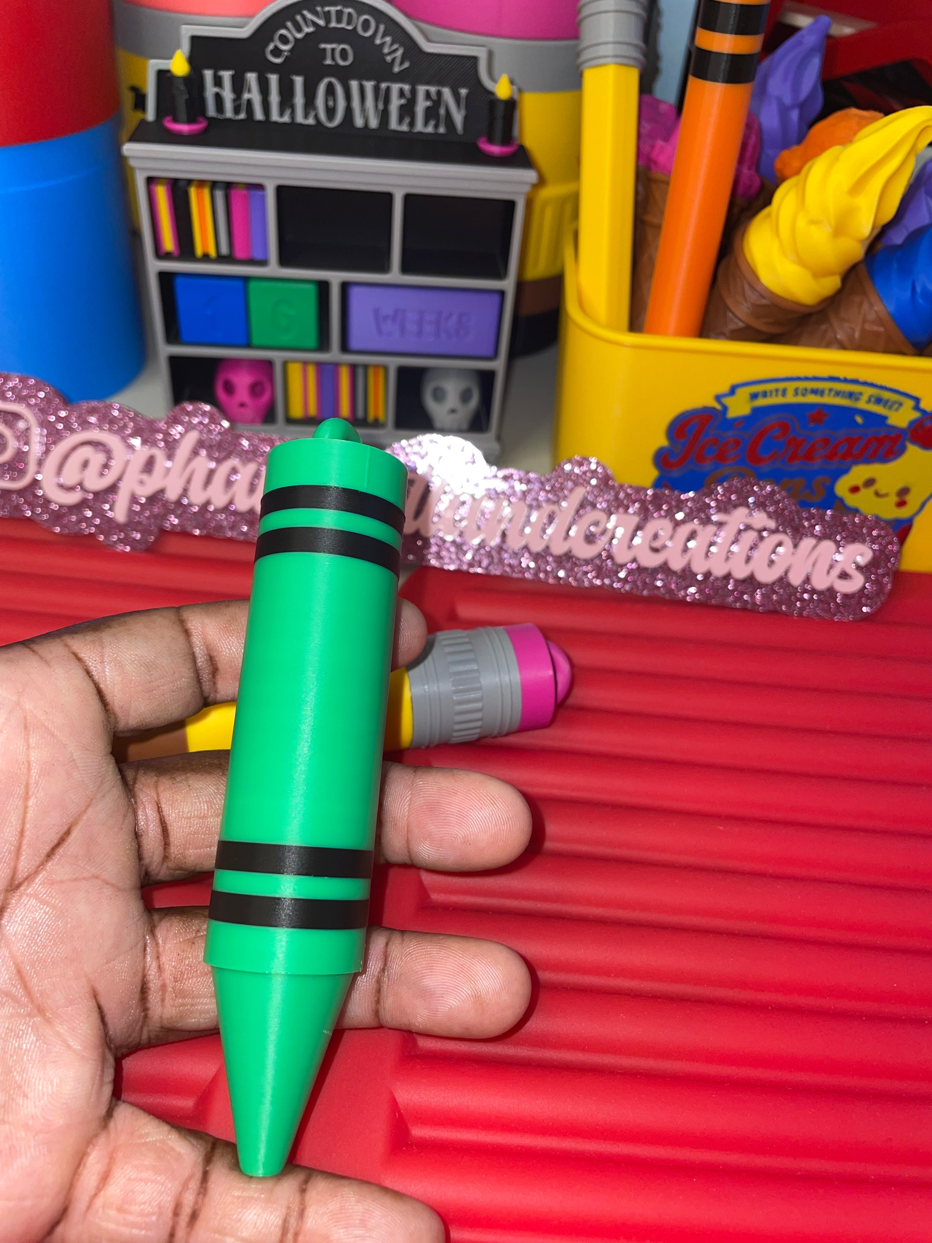 Crayon lip balm holder