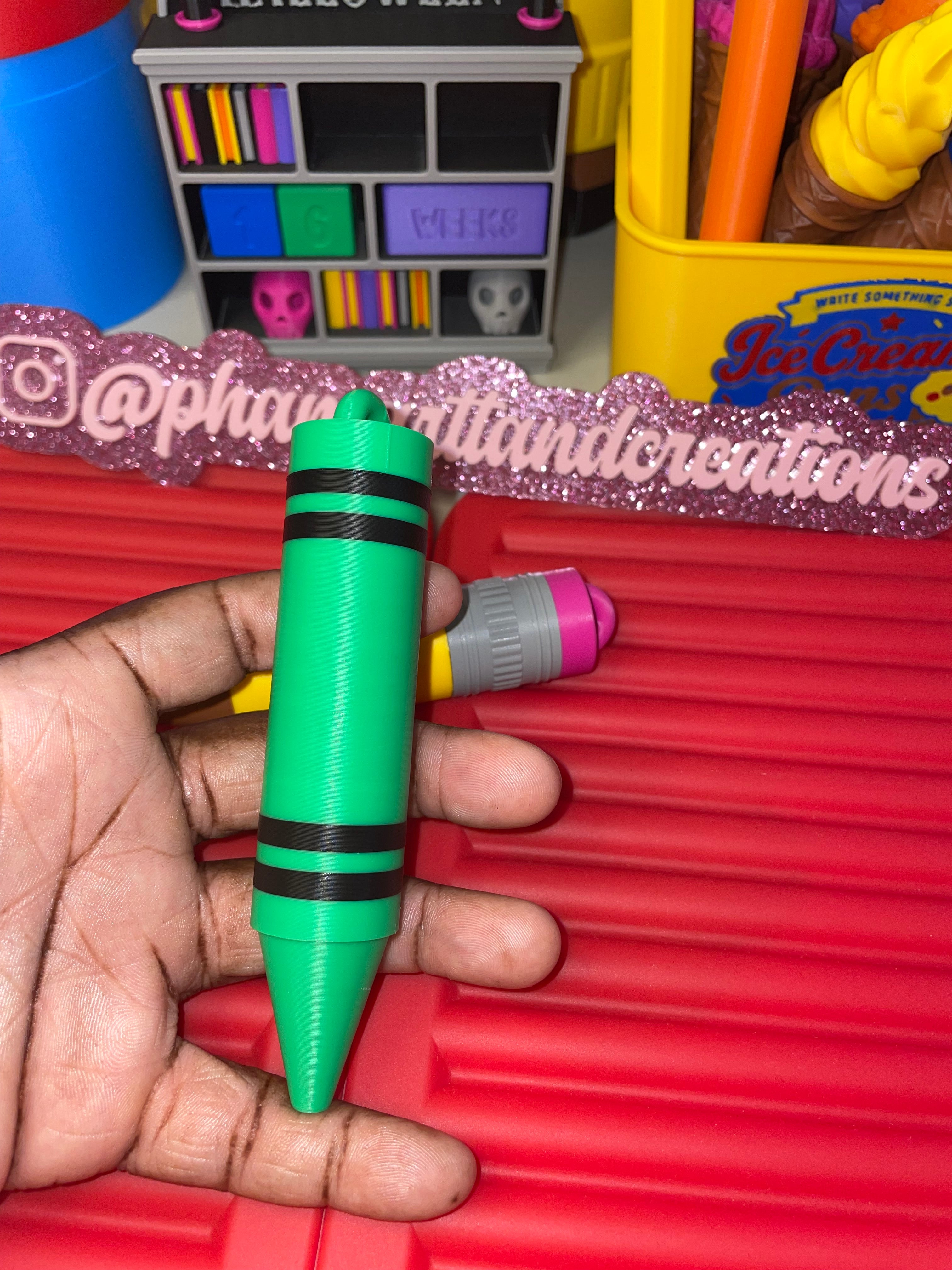 Crayon lip balm holder