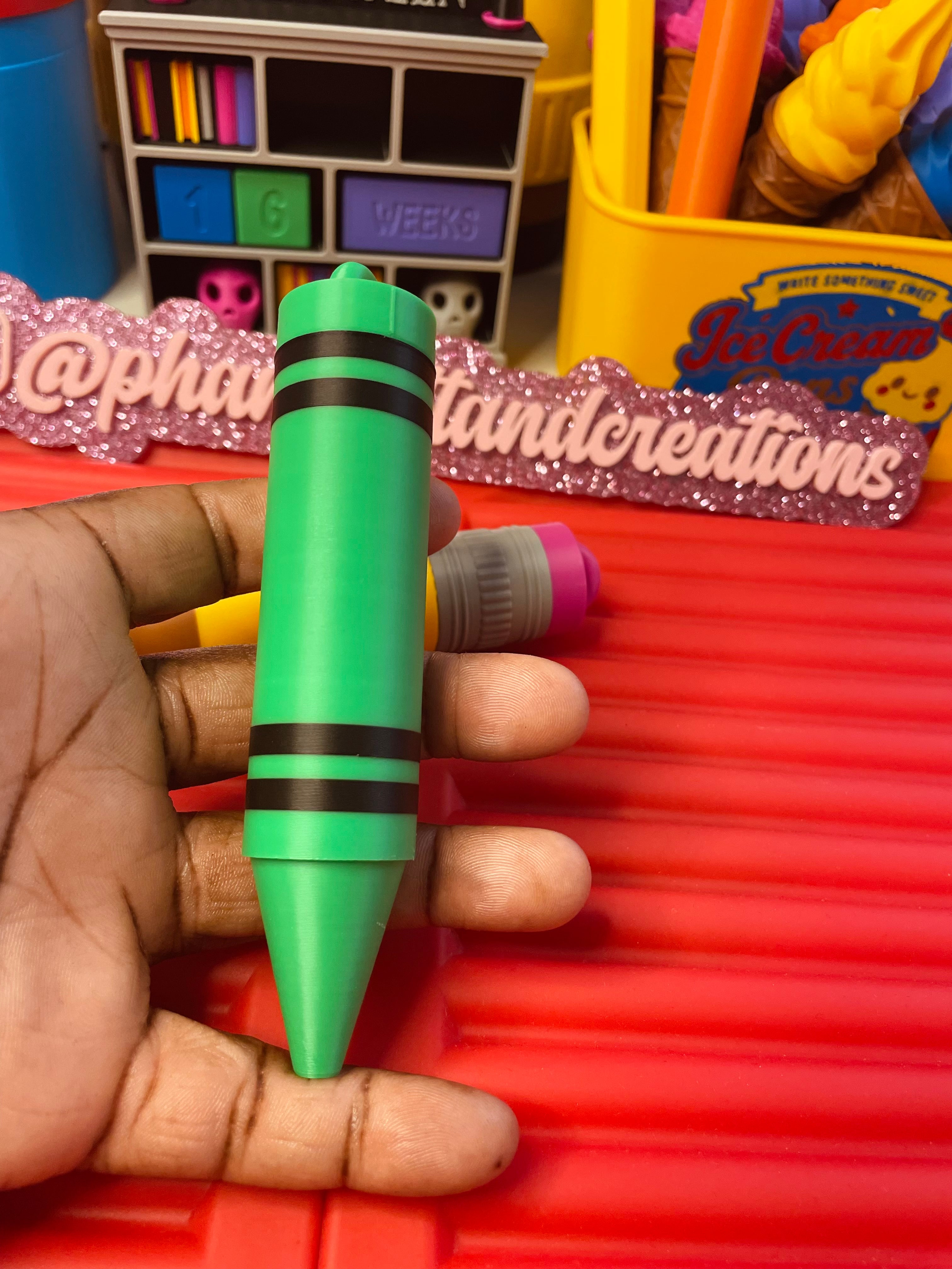 Crayon lip balm holder