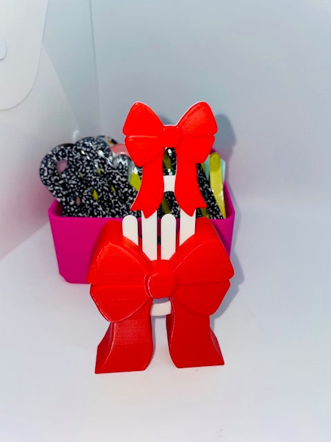 Coquette bow paperclip holder