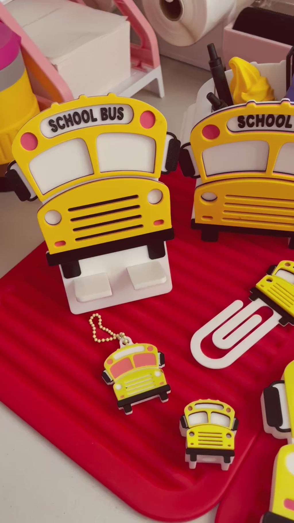 School bus pen/pencil holder